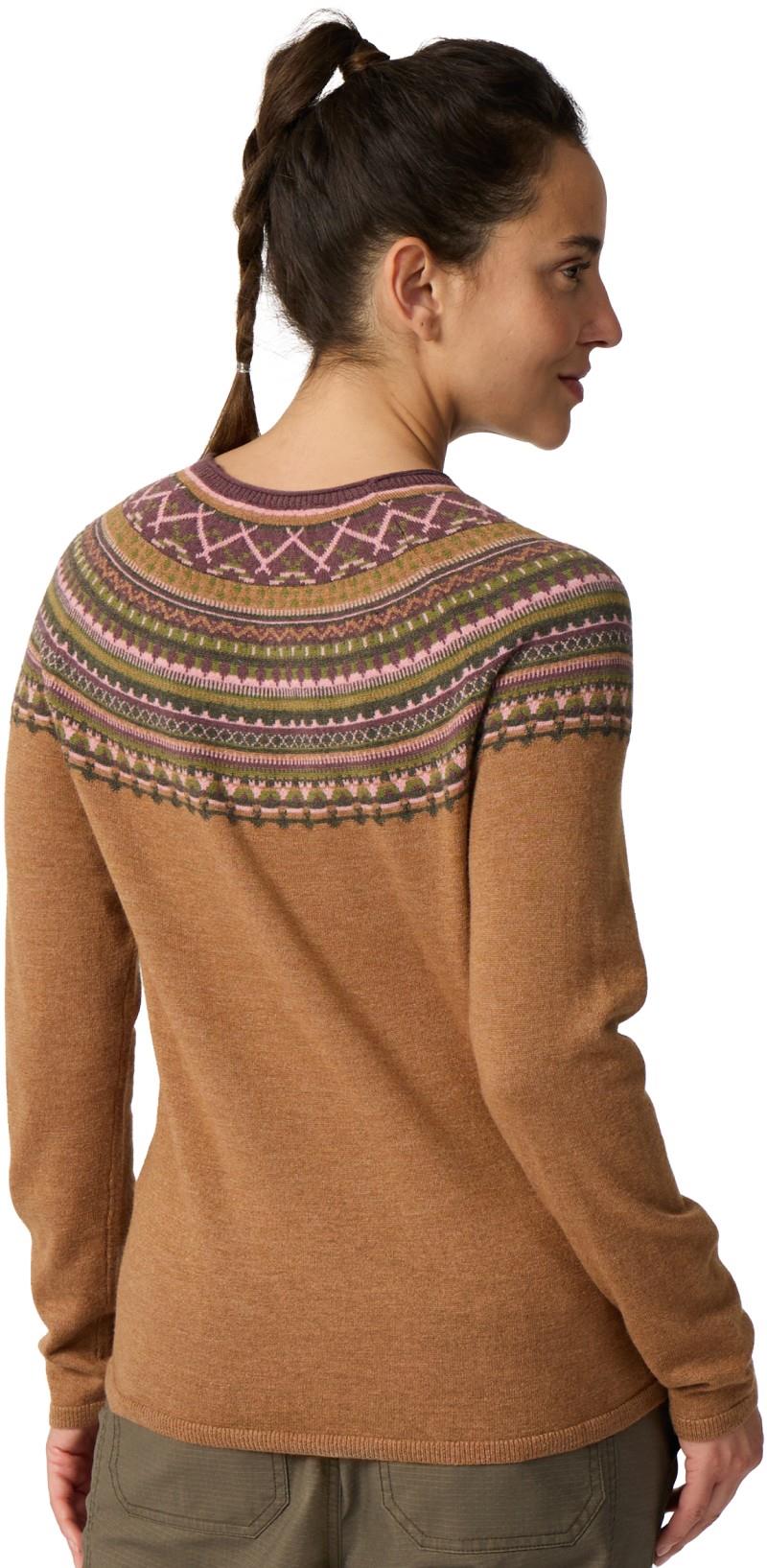 Westlands Fairisle Crew - Womens - tawny heather manzanita print 1