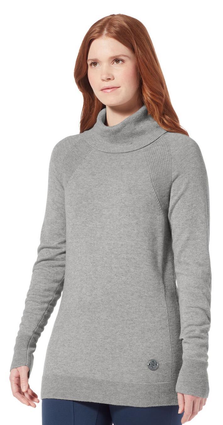 Westlands Funnel Neck - Womens - river rock heather 1