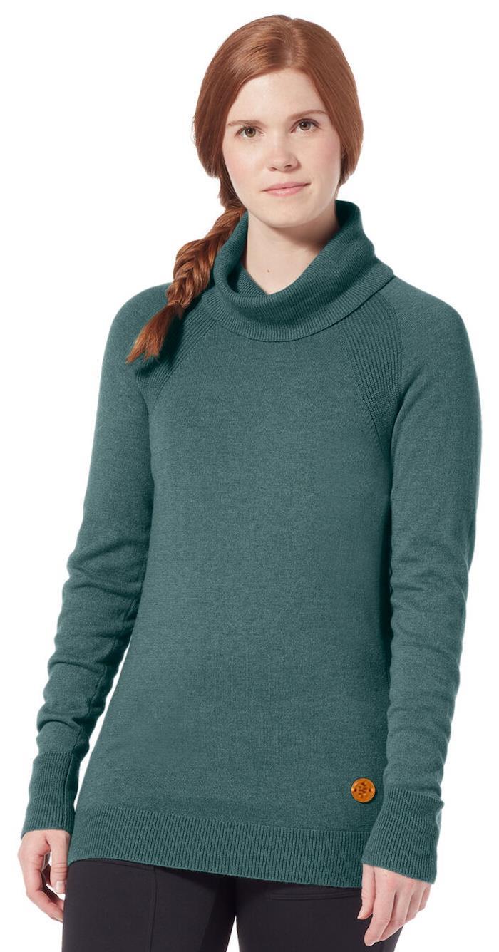 Westlands Funnel Neck - Womens - sea pine 1