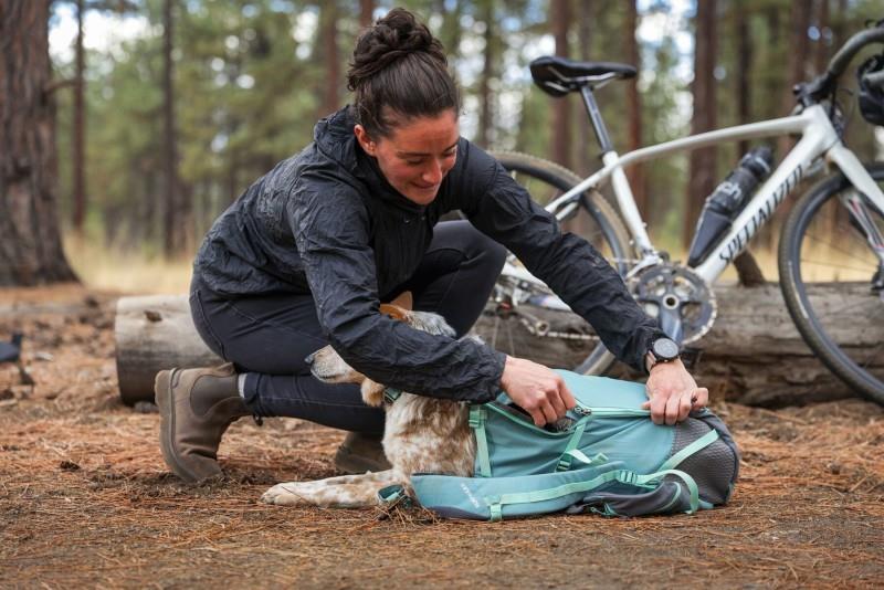 Hitch Hiker Dog Backpack Carrier - river rock green 1