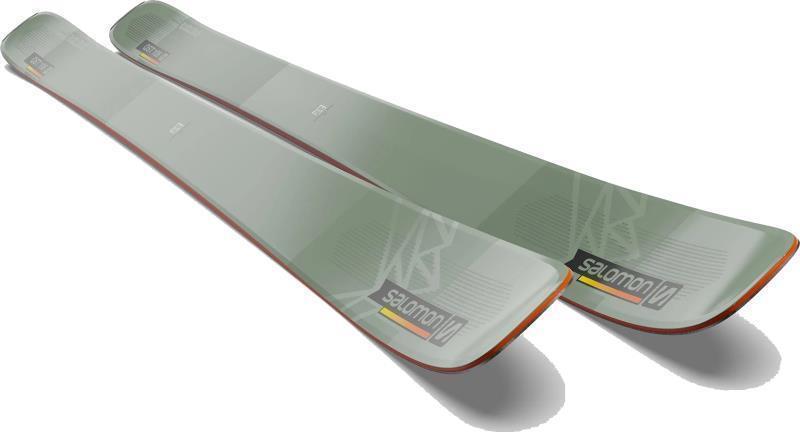 QST 106 Skis - oil green / orange 1