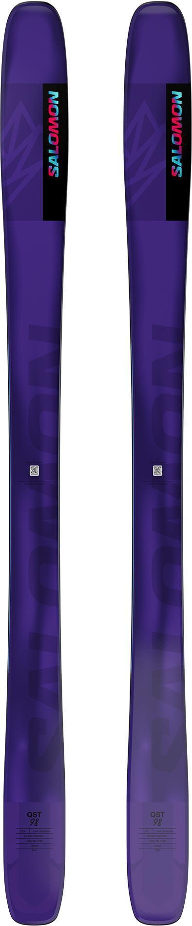 QST 98 Skis - tillandsia purple / pastel neon blue / poppy red 1