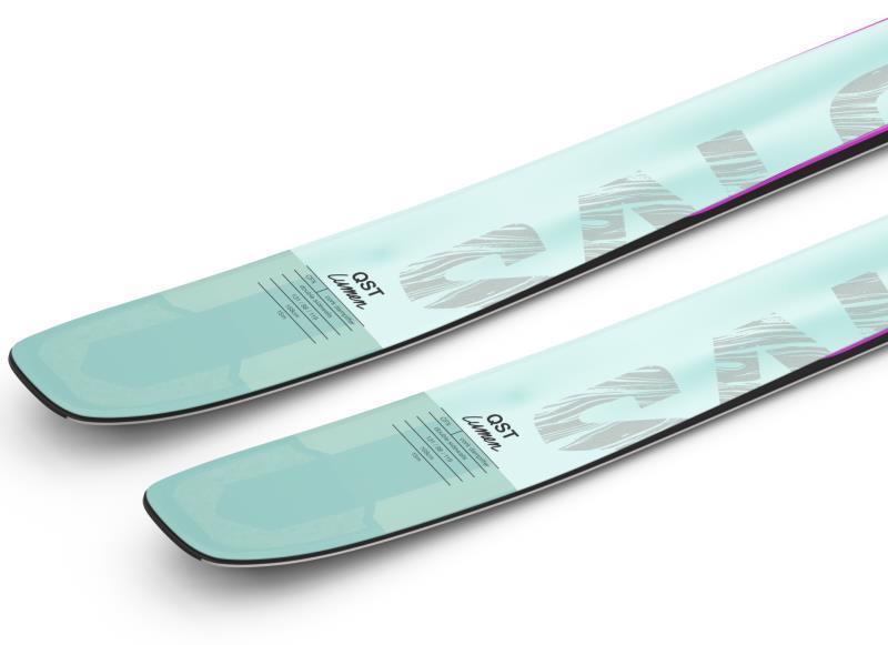 QST Lumen 98 Skis - Womens - Bleached Aqua / Rhodamine Red / Golden Poppy 5