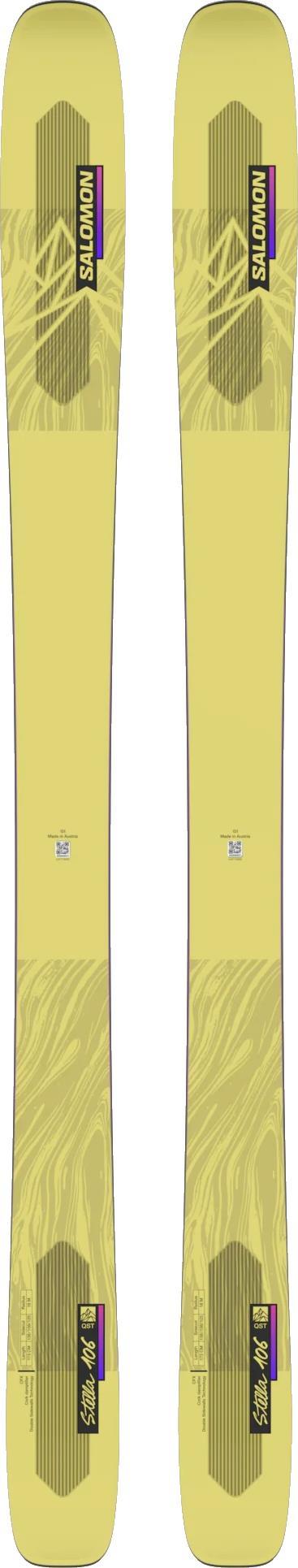 QST Stella 106 Skis - Womens - Yellow Pear / Neon Pink 1
