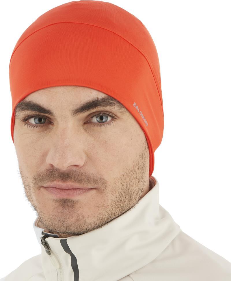 Active Beanie - cherry tomato / reflective silver 1