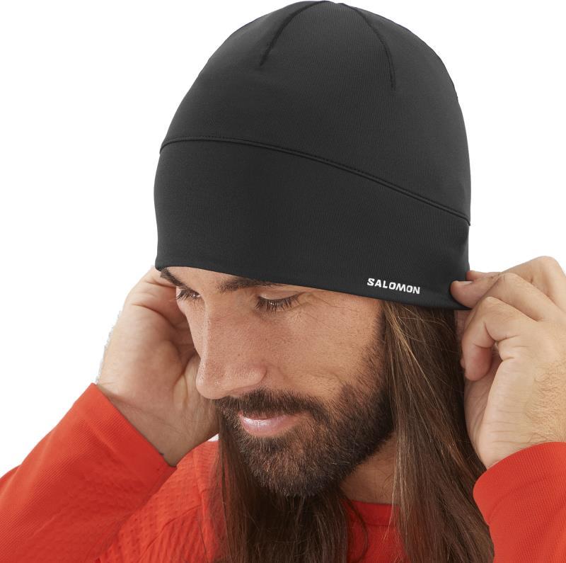 Active Beanie - deep black / reflective silver 1