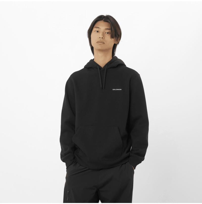Chest Logo Hoodie - Mens - deep black 1