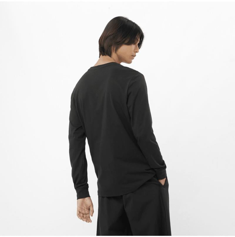 Chest Logo LS Tee - Mens - deep black 1