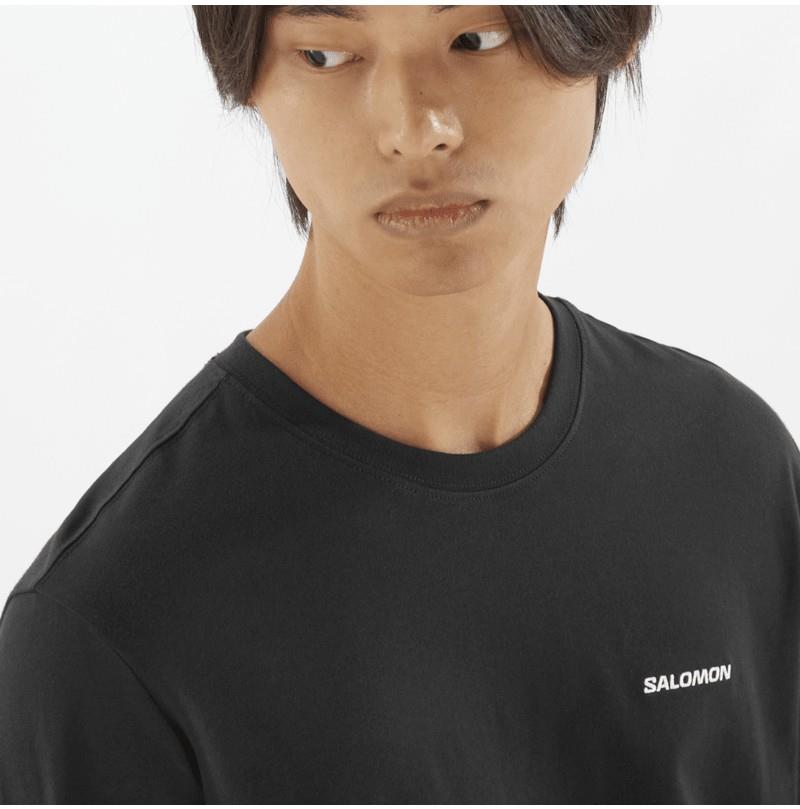 Chest Logo LS Tee - Mens - deep black 1