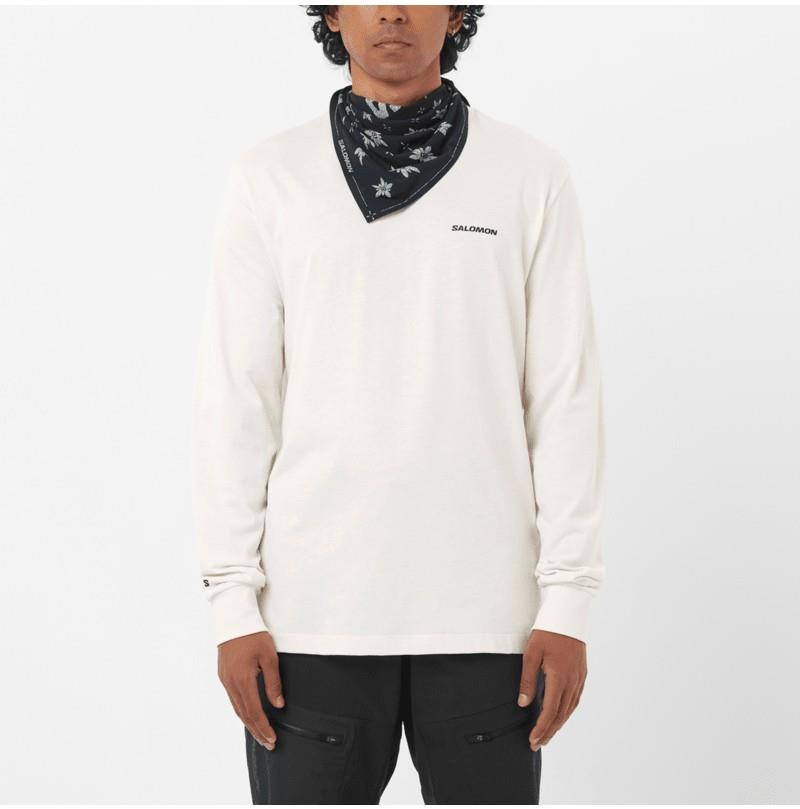 Chest Logo LS Tee - Mens - whisper white 1