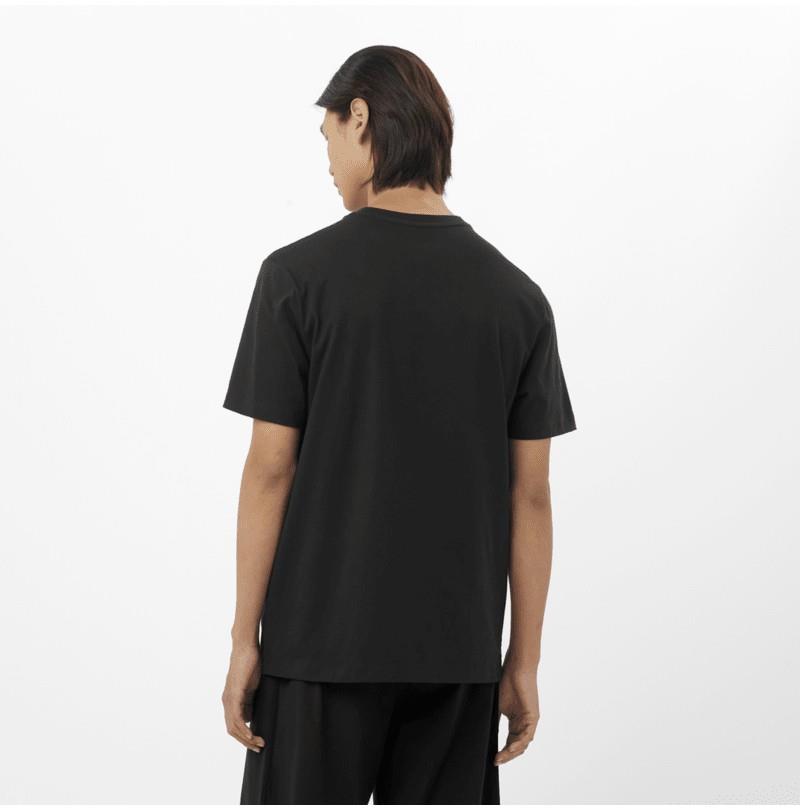 Chest Logo Regular Tee - Mens - deep black 1