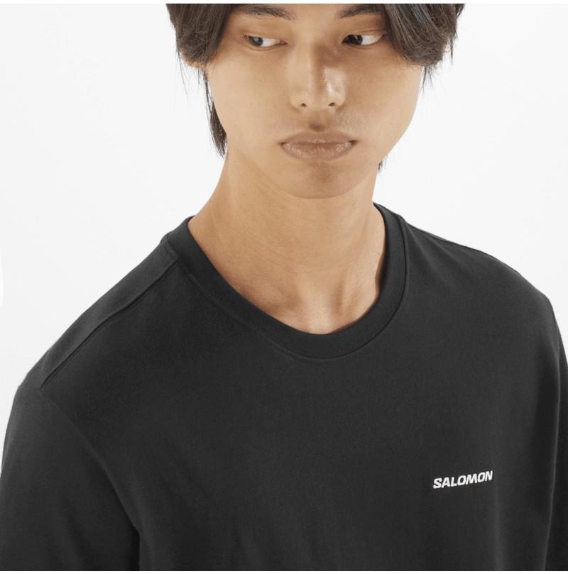 Chest Logo Regular Tee - Mens - deep black 1