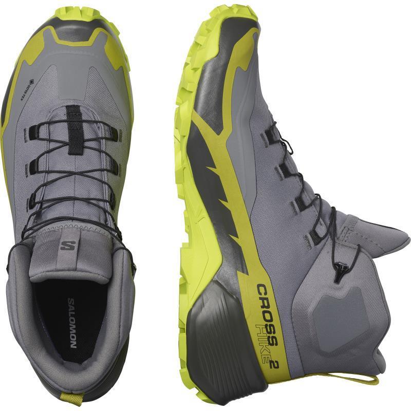 Cross Hike 2 Mid GTX - Mens - Quiet Shade / Acid Lime / Golden Lime 4