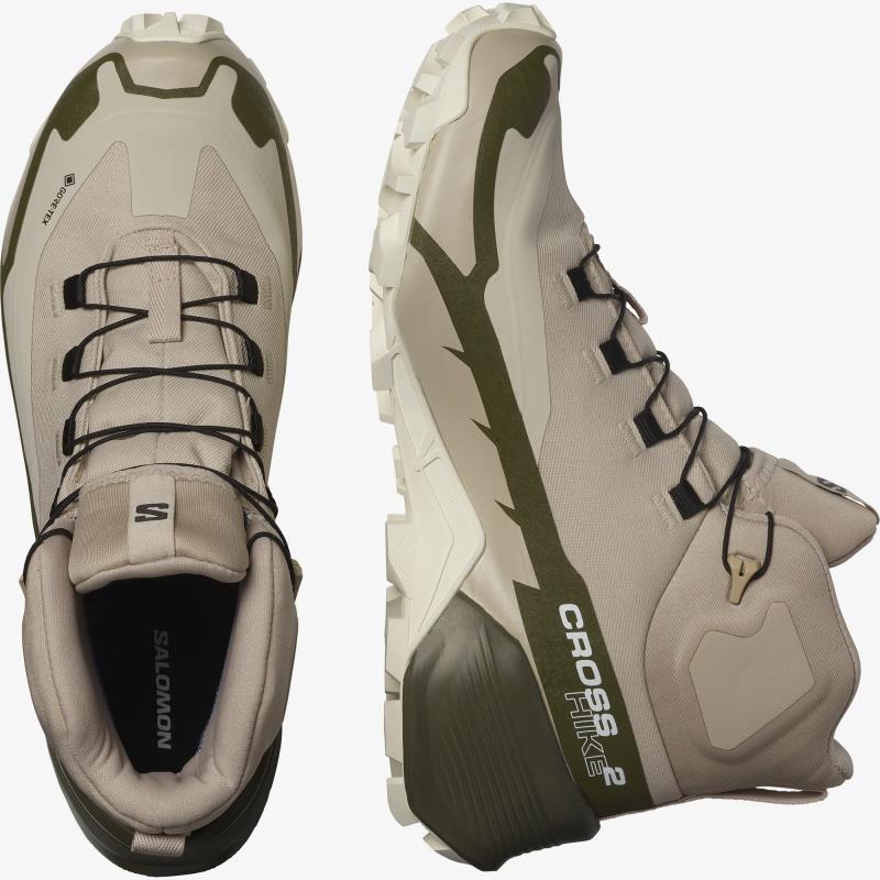 Cross Hike 2 Mid GTX - Womens - Feather Gray / Olive Night / White 4