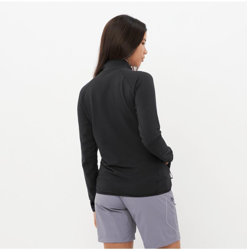 Essential Lightwarm Full Zip - Womens - deep black 1