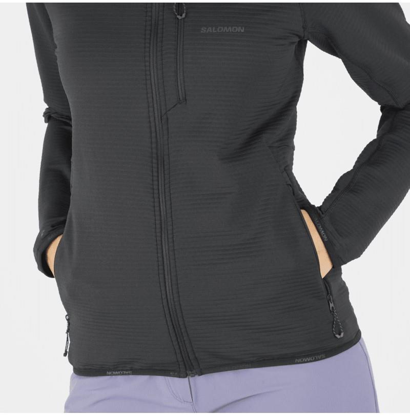 Essential Lightwarm Full Zip - Womens - deep black 1