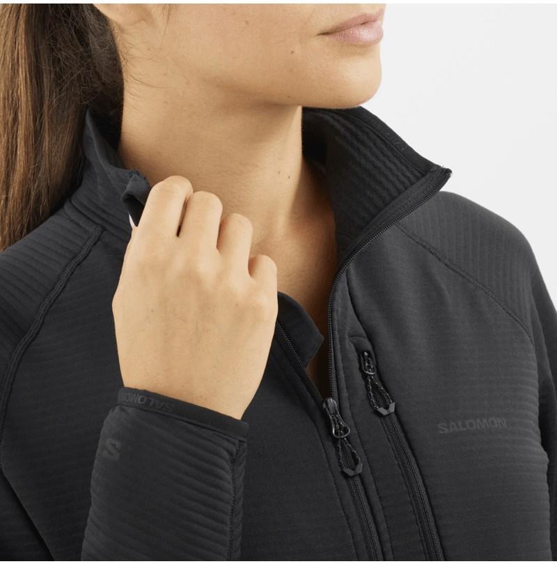 Essential Lightwarm Half Zip - Womens - deep black 1