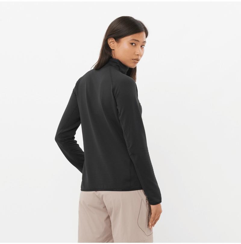 Essential Lightwarm Half Zip - Womens - deep black 1