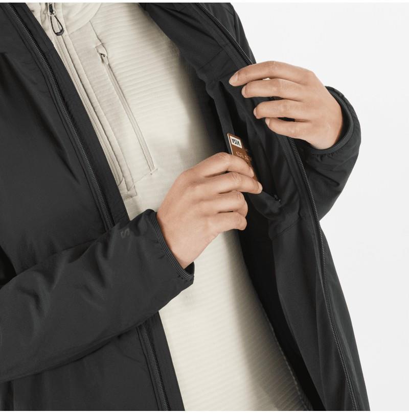Mountain Flex Jacket Hood - Womens - deep black 1