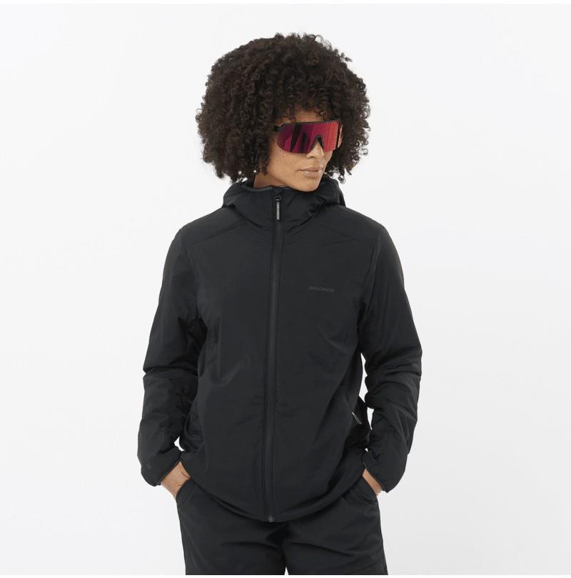 Mountain Flex Jacket Hood - Womens - deep black 1