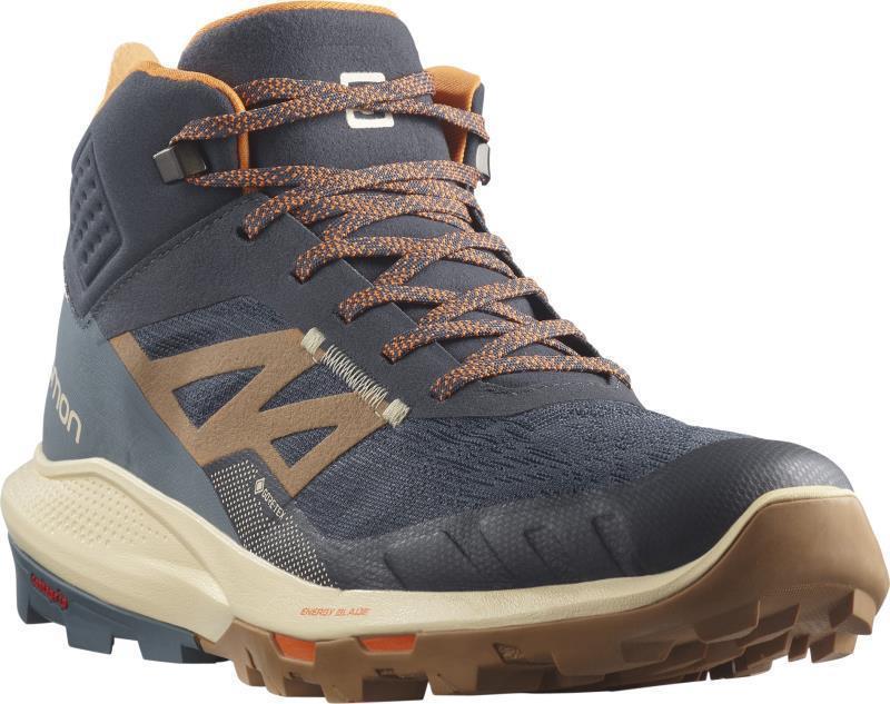 Outpulse Mid GTX - Mens - Ebony / Bleached Sand / Vibrant Orange 3