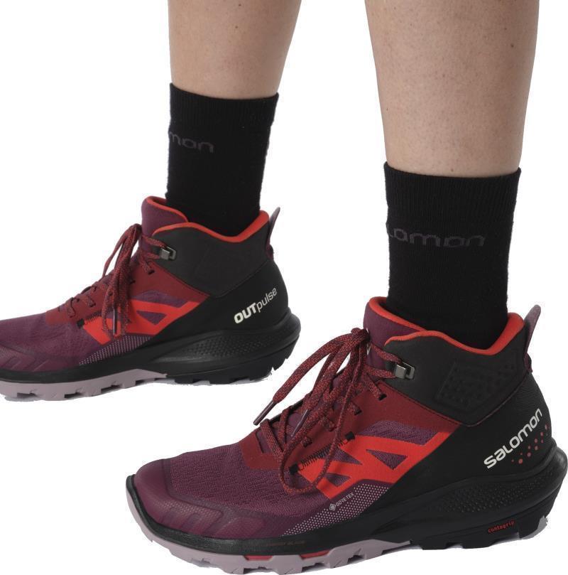 Outpulse Mid GTX - Womens - Grape Wine / Vanilla Ice / Poppy Red 8