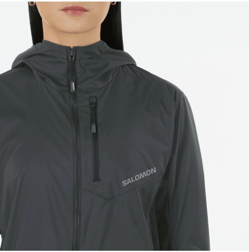 Outwind Full Zip Hood Jacket - Womens - deep black 1