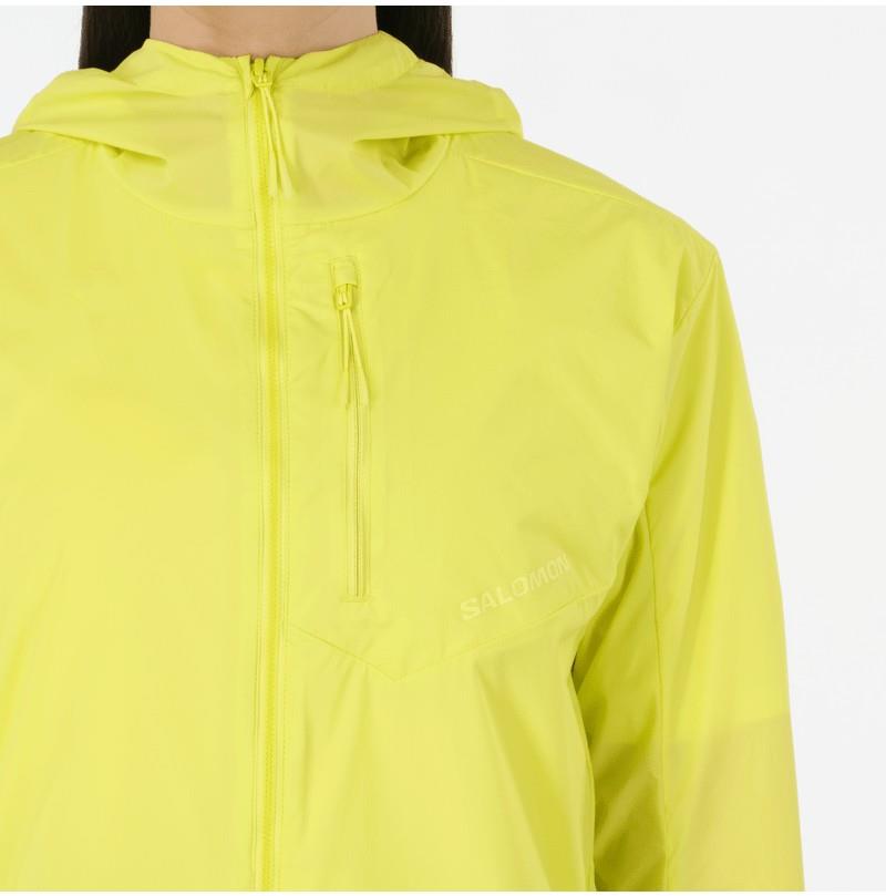 Outwind Full Zip Hood Jacket - Womens - lime 1