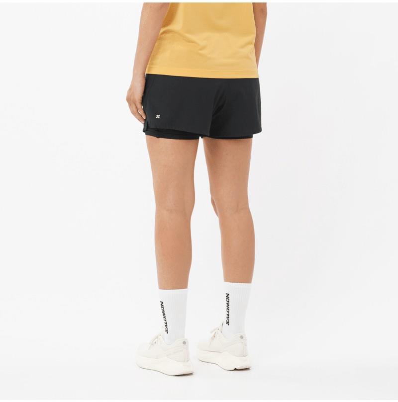 SHAKEout Core 2-in-1 Shorts, 4" Inseam - Womens - deep black 1