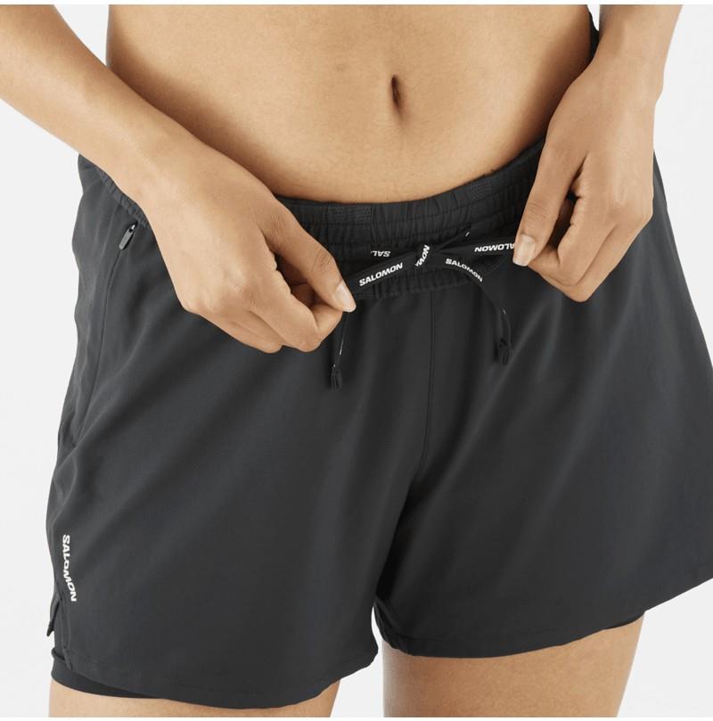 SHAKEout Core 2-in-1 Shorts, 4" Inseam - Womens - deep black 1