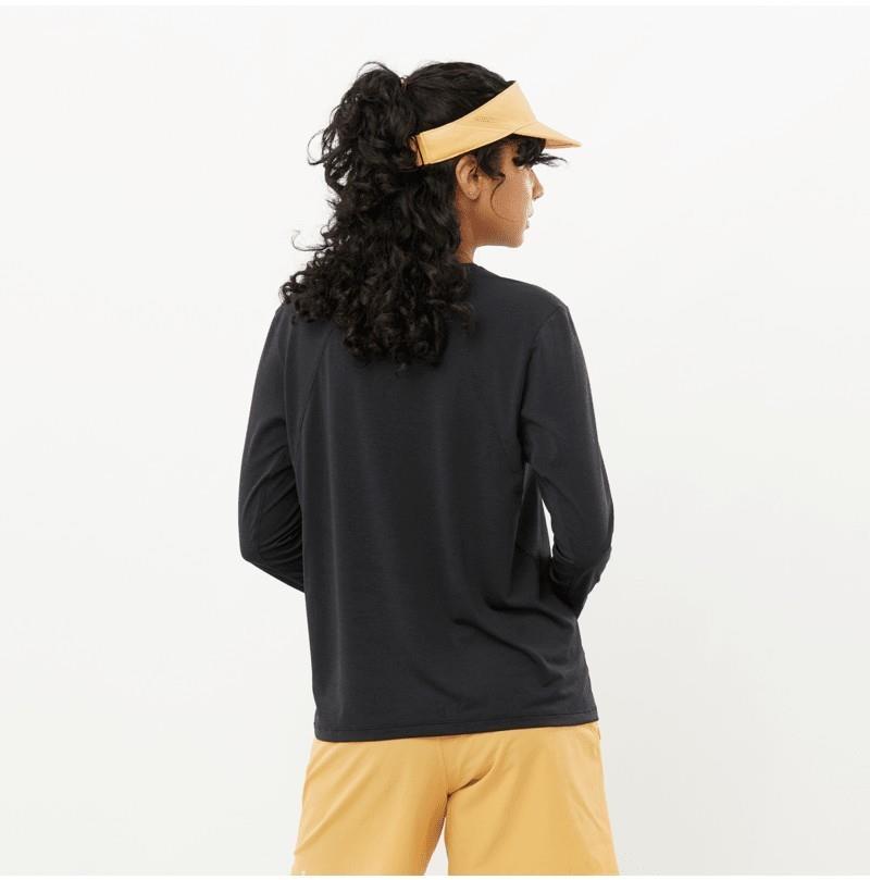 SHAKEout Core LS Tee - Womens - deep black 1