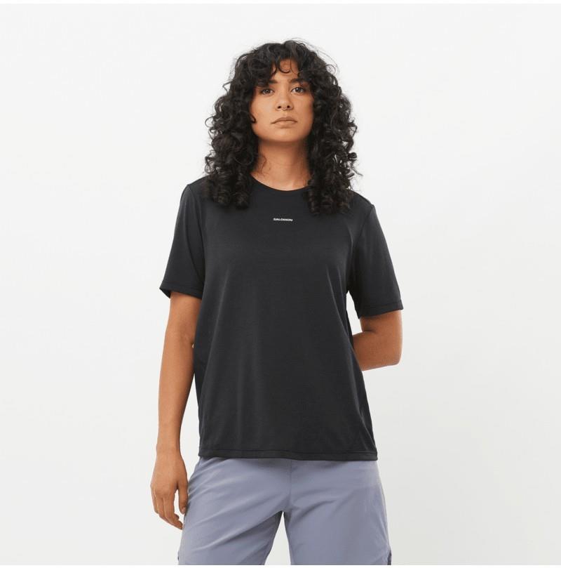 SHAKEout Core SS Tee - Womens - deep black 1