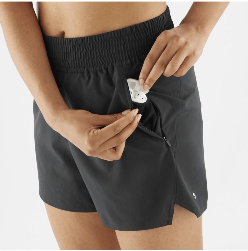 SHAKEout Core Shorts, 4" Inseam - Womens - deep black 1
