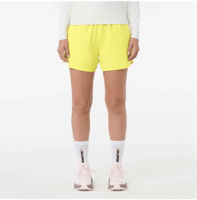 SHAKEout Core Shorts, 4" Inseam - Womens - lime 1