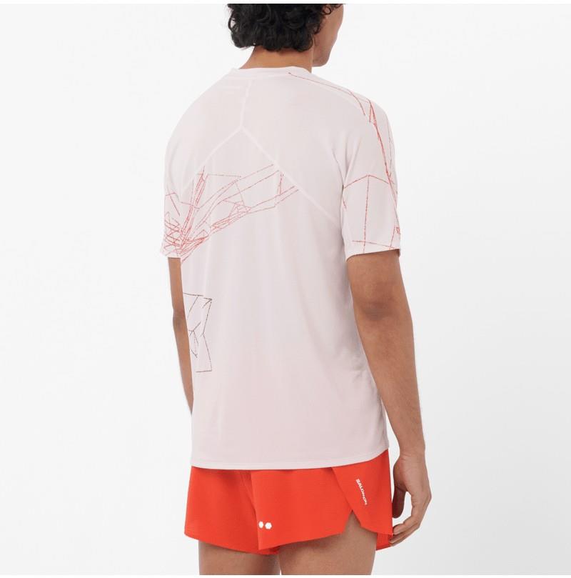 S/Lab Speed Tee - Mens - lilac ash / fiery red 1