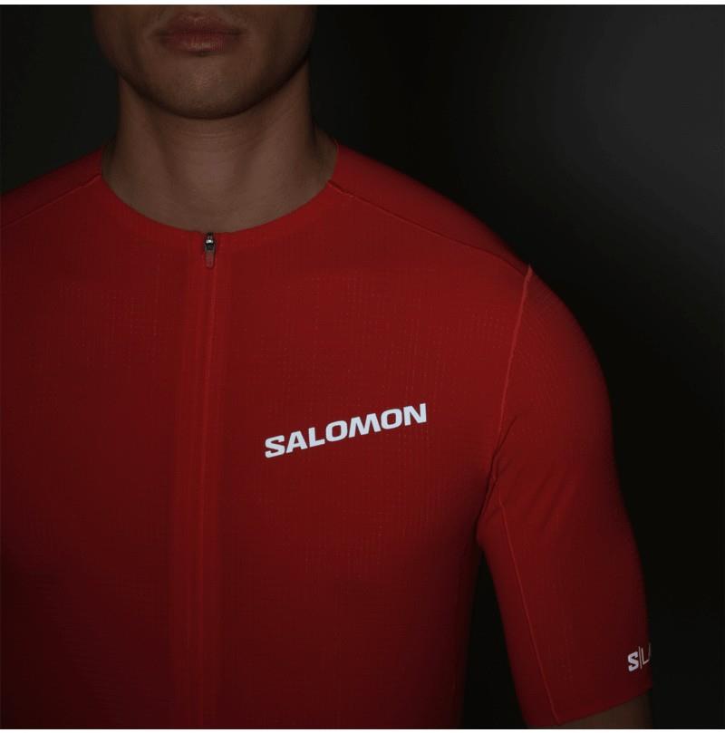 S/Lab Zip SS Tee - Mens - fiery red 1