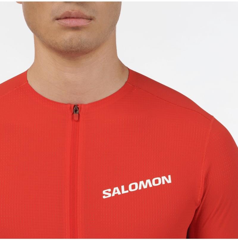 S/Lab Zip SS Tee - Mens - fiery red 1