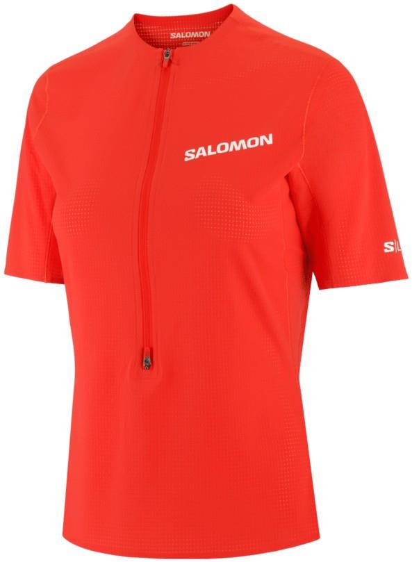 S/Lab Zip SS Tee - Womens - fiery red 1