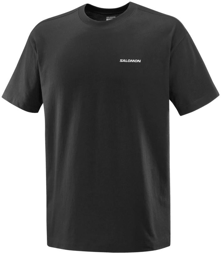 Salomon Chest Logo Tee - Mens - deep black 1