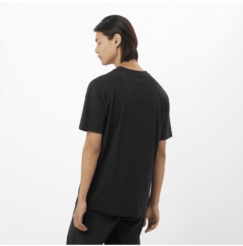 Salomon Chest Logo Tee - Mens - deep black 1