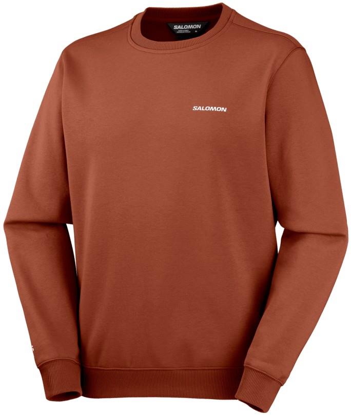 Salomon Logo Crewneck - Mens - burnt umber 1