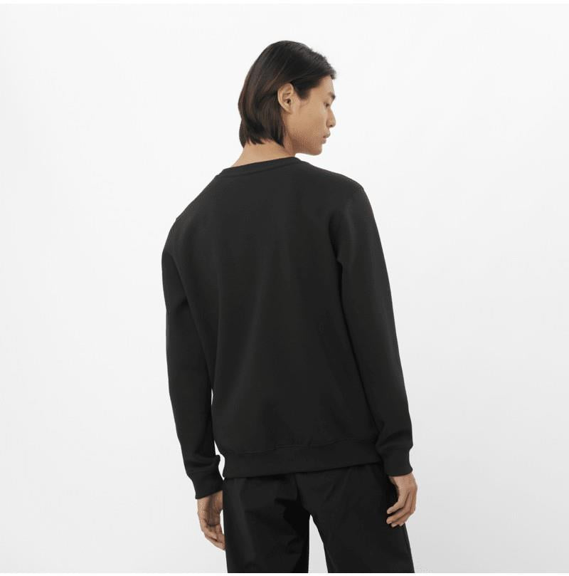 Salomon Logo Crewneck - Mens - deep black 1