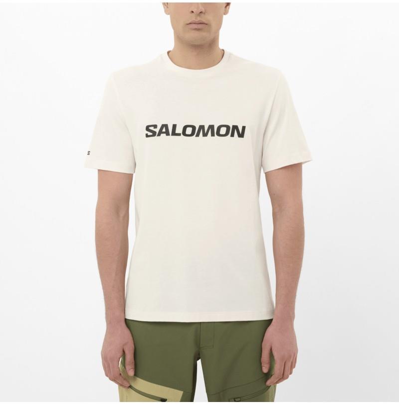 Salomon Logo SS Tee - Mens - whisper white 1