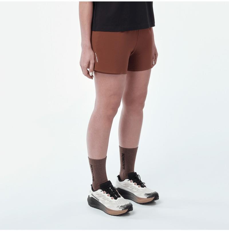 Sense Aero 2-in-1 Shorts, 4" Inseam - Womens - burnt umber 1