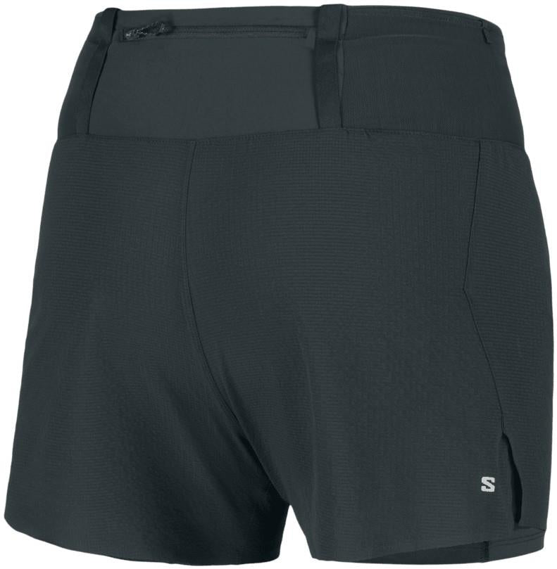 Sense Aero 2-in-1 Shorts, 4" Inseam - Womens - deep black / reflective charcoal gray 1