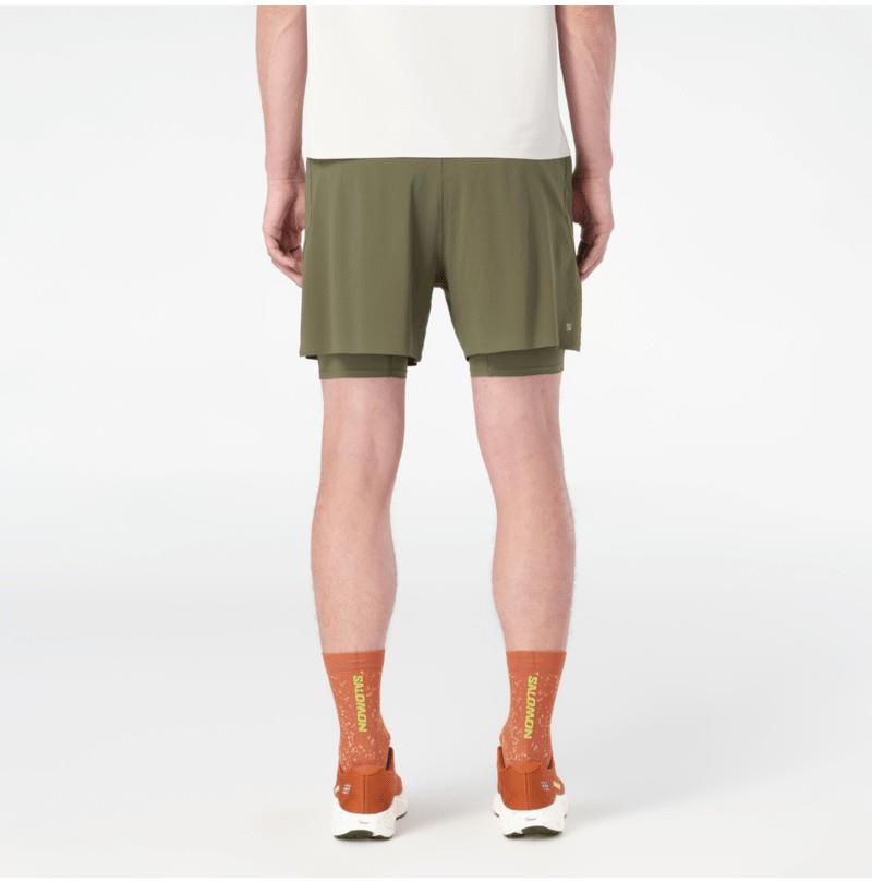 Sense Aero 2-in-1 Shorts, 5" Inseam - Mens - dakota shadow 1