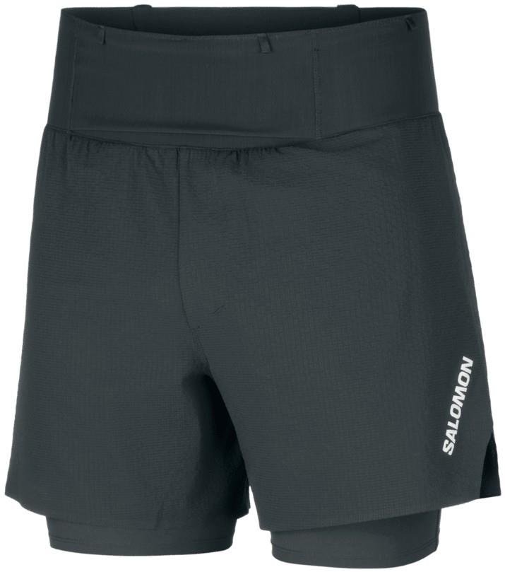 Sense Aero 2-in-1 Shorts, 5" Inseam - Mens - deep black / reflective charcoal gray 1