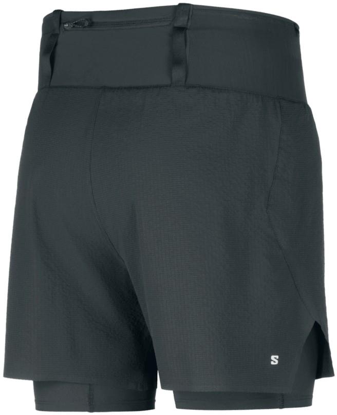 Sense Aero 2-in-1 Shorts, 5" Inseam - Mens - deep black / reflective charcoal gray 1