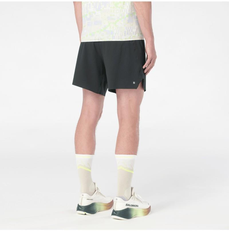 Sense Aero Shorts, 7" Inseam - Mens - deep black / reflective light gray 1