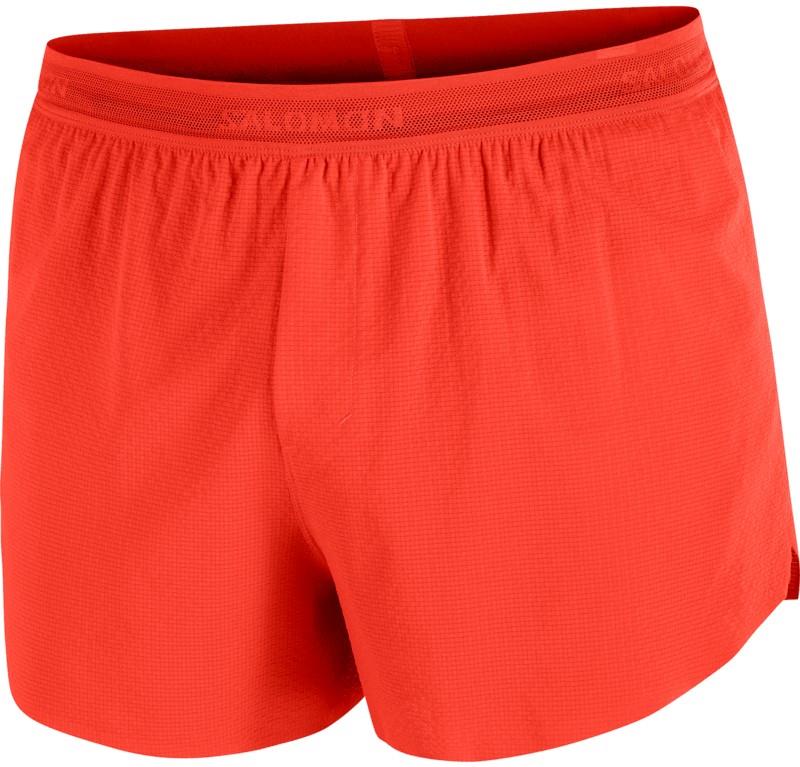 Sense Aero Split Shorts, 3" Inseam - Mens - fiery red 1